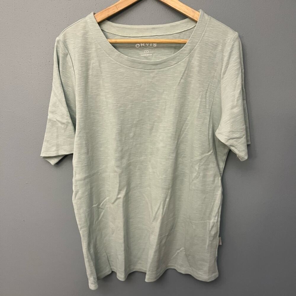 Orvis Light Sage Green Short Sleeve Tee large